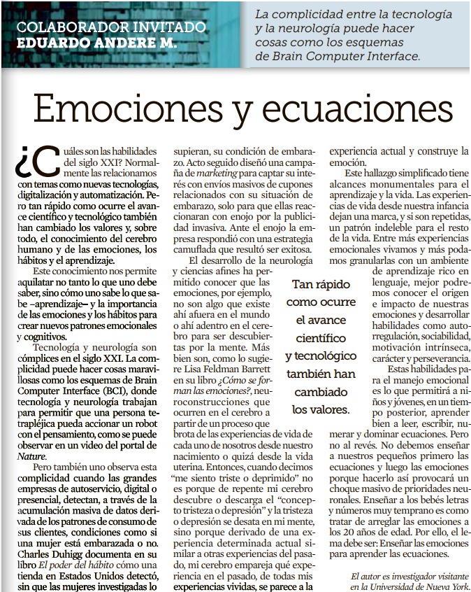 Emociones y ecuaciones Marzo 9 19